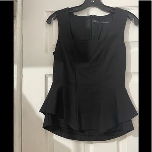 Zara square neck peplum top